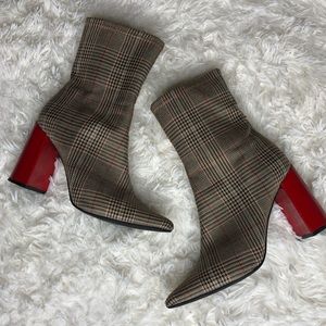 Jeffrey Campbell houndstooth booties
